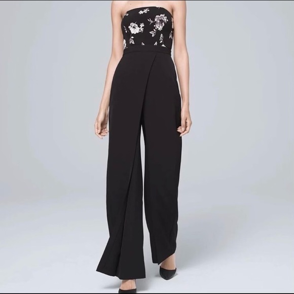 White House Black Market Pants - White House Black Market Strapless Jumpsuit